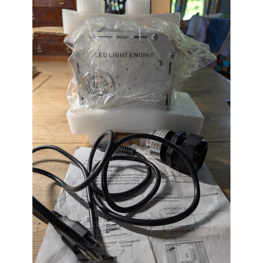 27W RGBW LED Fiber Optic Light Engine Star Ceiling Projector with RF Remote
